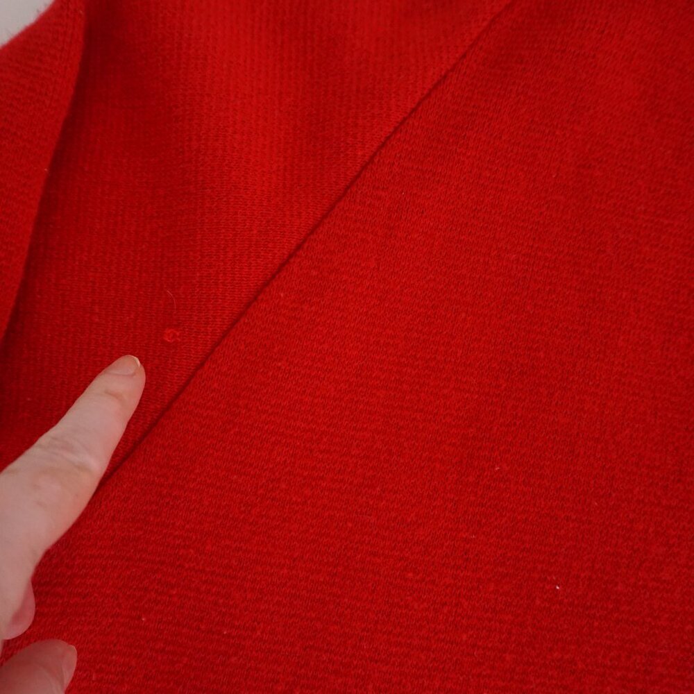 Vintage Tundra Canada Red Minimalist V Neck Knit Sweater Cotton Blend 2XLT - Picture 12 of 13